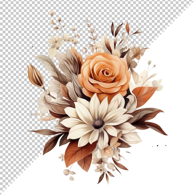 Conception de fleurs florales aquarelle