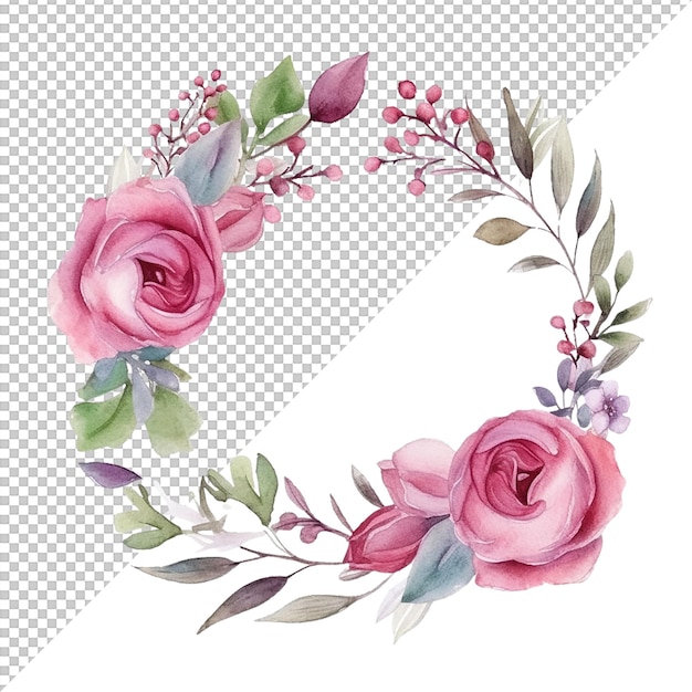 PSD conception de fleurs florales aquarelle