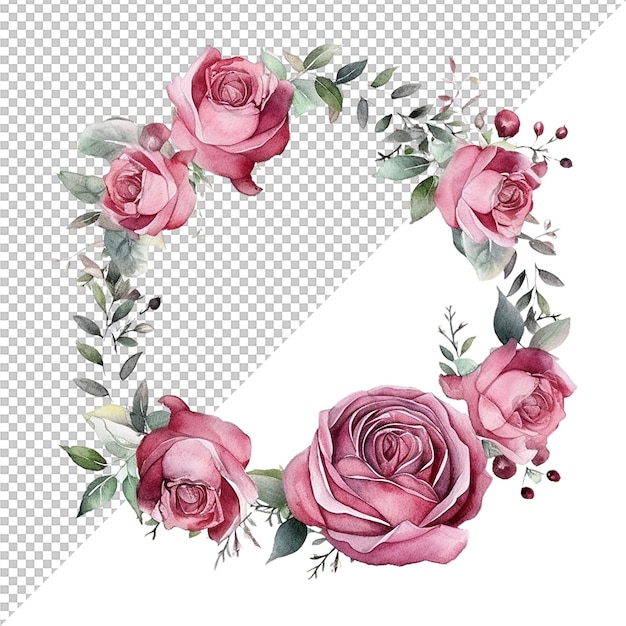 PSD conception de fleurs florales aquarelle