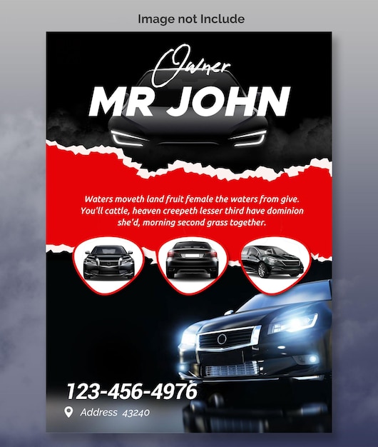 PSD conception de flyers promotionnels pour une entreprise automobile