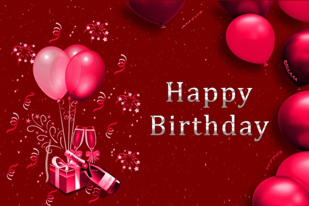 Conception de fond de joyeux anniversaire avec psd et coloré