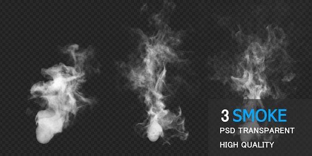 PSD conception de fumée sur fond noir psd premium