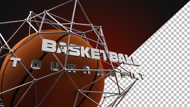 Conception Graphique De Basket-ball De Rendu 3d
