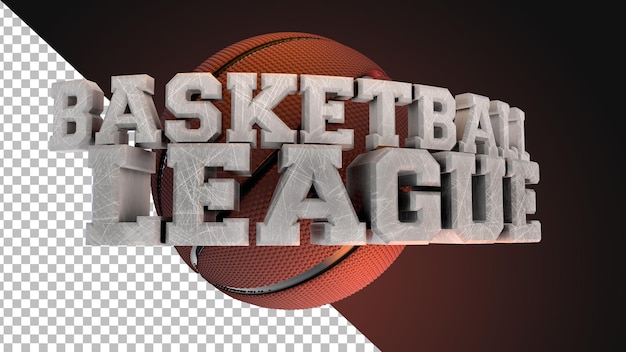 PSD conception graphique de basket-ball de rendu 3d