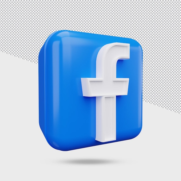 conception d'icône facebook de rendu 3d