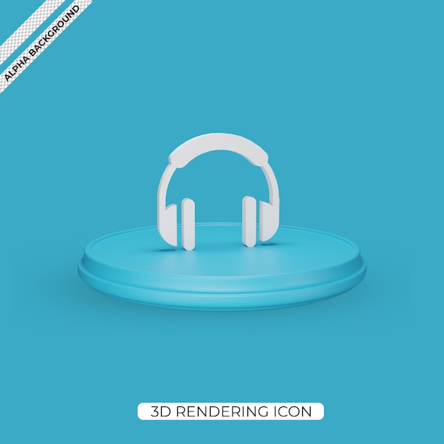 Conception D'icône De Rendu Casque 3d