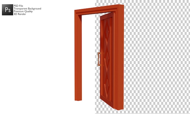 PSD conception d'illustration 3d de porte