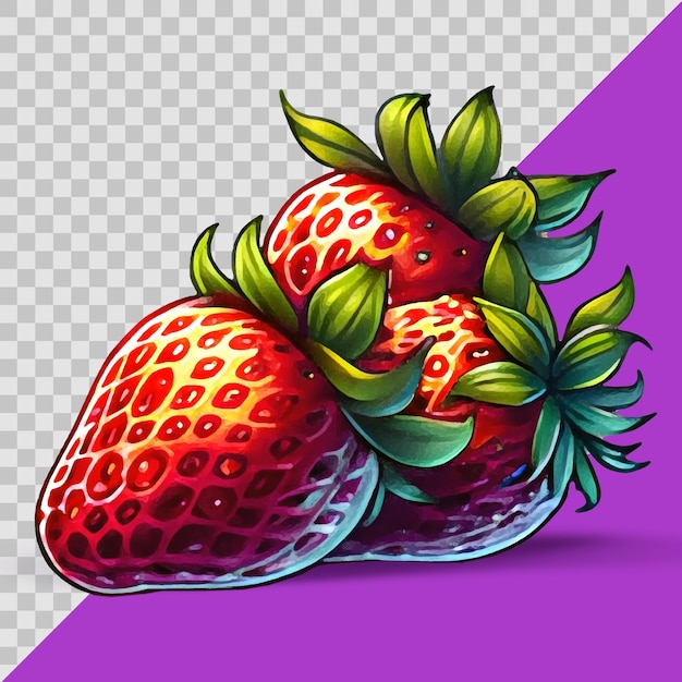 PSD la conception de l'illustration de la fraise.