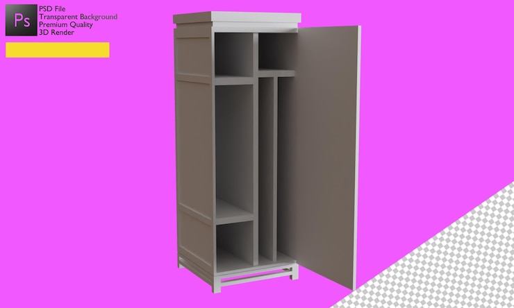 PSD conception d'illustration de garde-robe 3d