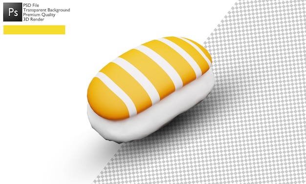 conception d'illustration de sushi 3d