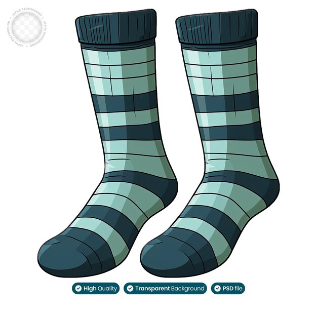 PSD la conception illustrée des chaussettes votre compagnon essentiel pour la chaleur et le coussin