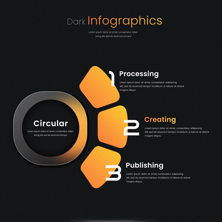 PSD conception d'une infographie à barres de verre brillant