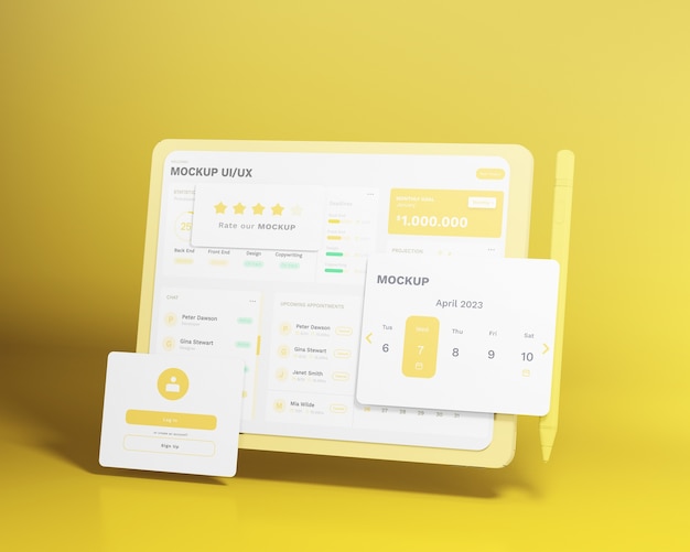 Conception d'interface ui et ux pour tablette