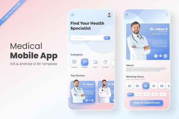 Conception de l'interface utilisateur de l'application mobile d'application de réservation médicale