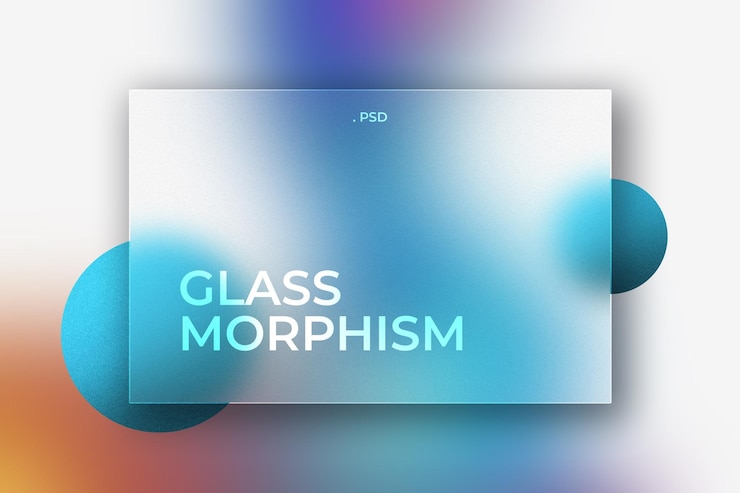 PSD conception de l'interface utilisateur de glass morphism dans psd