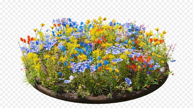PSD conception de jardin découpée isolée sur fond transparent illustration de rendu 3d