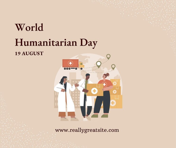 PSD conception de la journée mondiale de l'humanité
