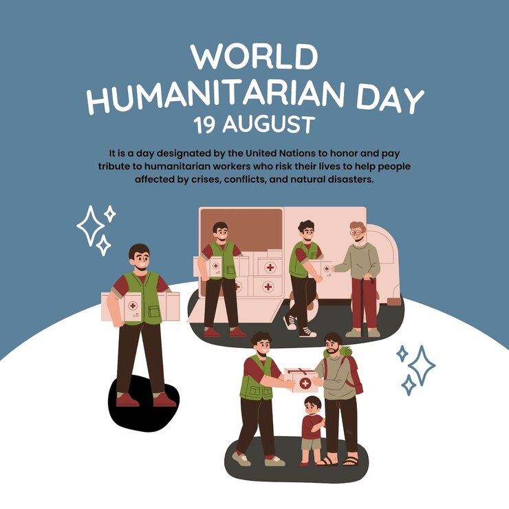 PSD conception de la journée mondiale de l'humanité