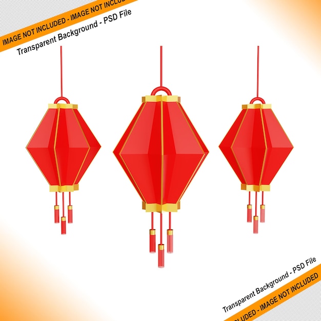 Conception De Lanterne Chinoise Rendu 3d Pour Les Besoins De Décoration