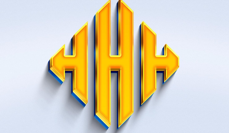 PSD conception de logo créative en couleurs complète
