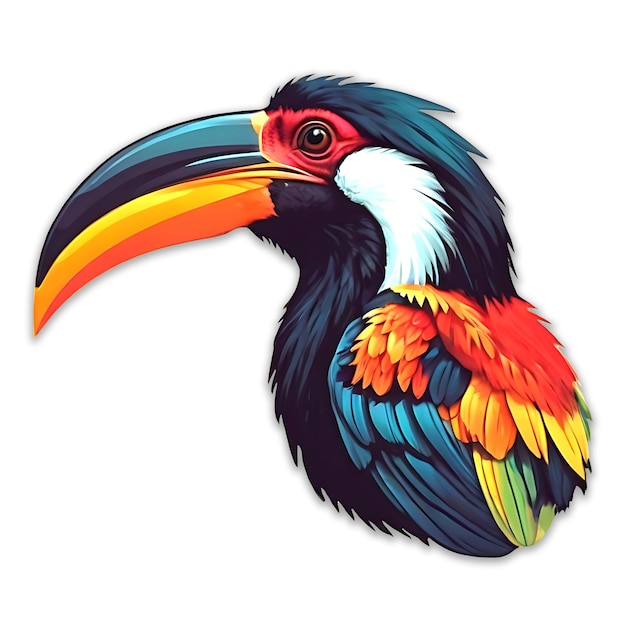 PSD conception de logo d'oiseau coloré psd