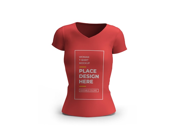 Conception De Maquette 3d Femme Tshirt Isolé