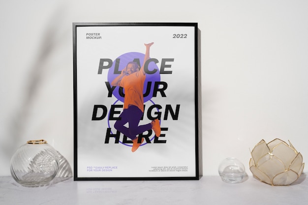 PSD conception de maquette d'affiche minimale