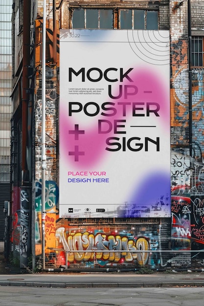 PSD conception d'une maquette d'affiche de rue