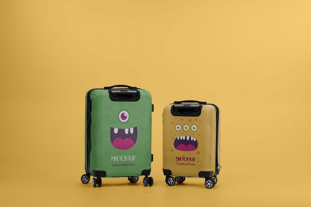 PSD conception de maquette de bagages monster