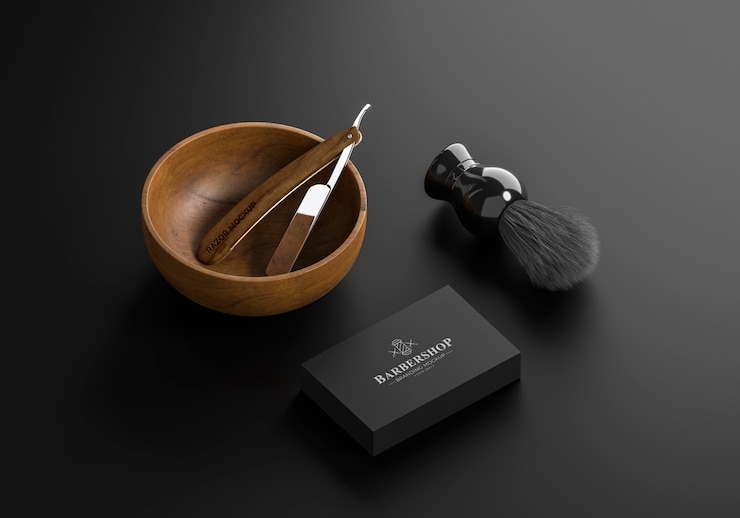 PSD conception de maquette de bannière rbarbershop