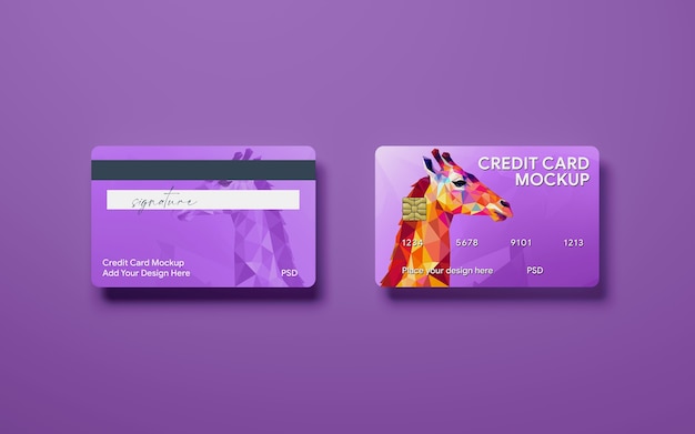 PSD conception de maquette de carte de crédit