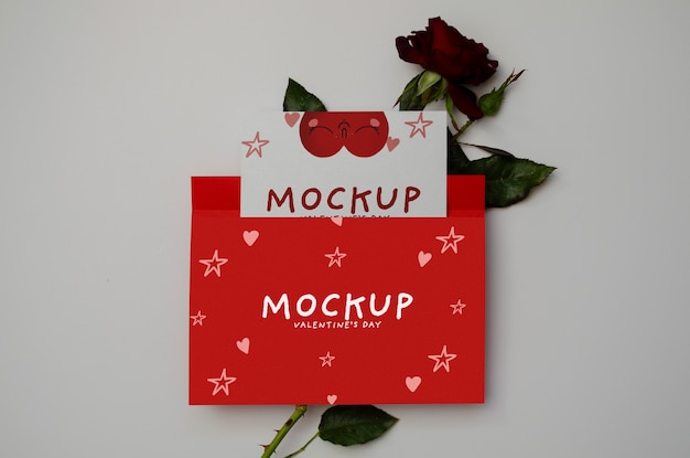 Conception de maquette de carte de Saint Valentin