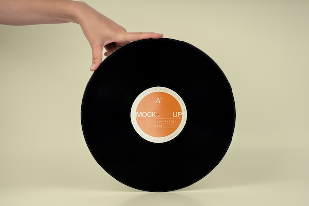 Conception de maquette de disque vinyle