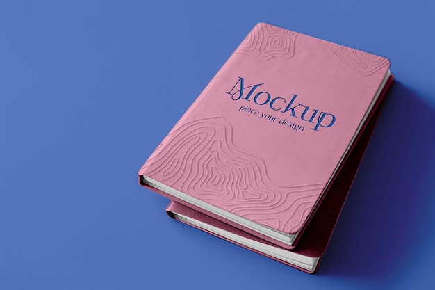 Conception de la maquette du bloc-notes en vue supérieure