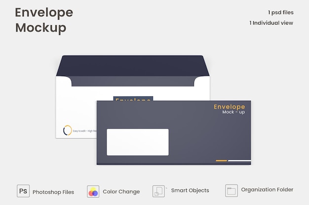 Conception de maquette d'enveloppe Psd Premium