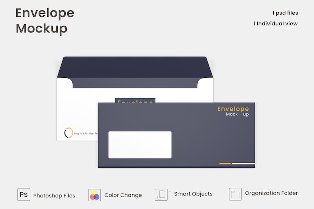 Conception De Maquette D'enveloppe Psd Premium