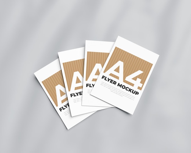 Conception de maquette de flyer a4 créatif en rendu 3d