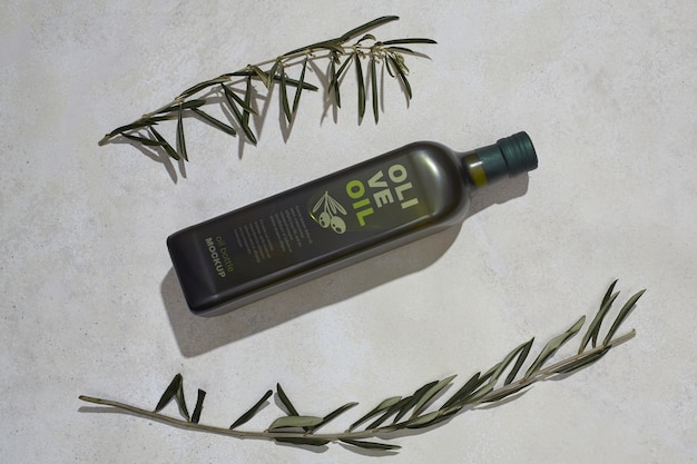 PSD conception de maquette d'huile d'olive