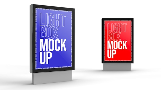 Conception de maquette Lightbox isolée