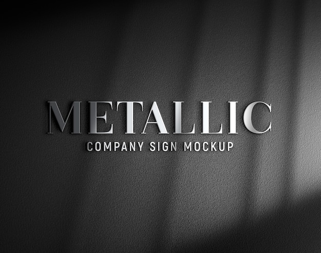 PSD conception de maquette de logo en métal sur la surface en cuir
