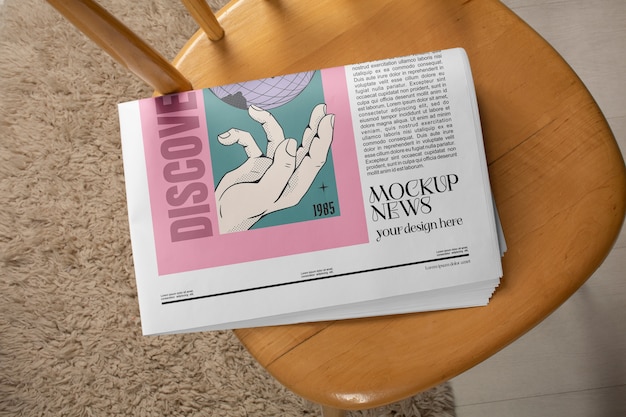 PSD conception de maquette de magazine de journal