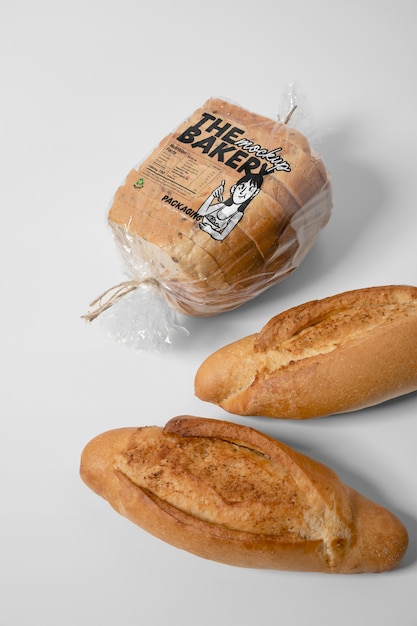 PSD conception d'une maquette de marque de boulangerie