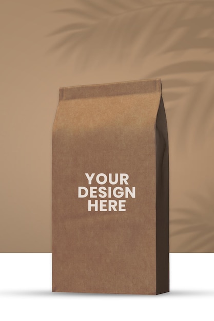 PSD conception de maquette de marque de sac de café en papier brun psd gratuit
