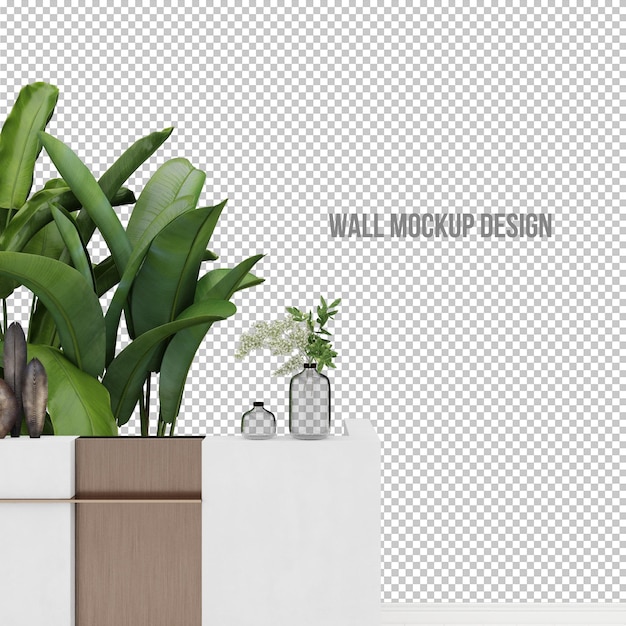 conception de maquette murale et décoration de plantes
