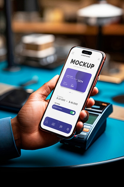 PSD conception d'une maquette de paiement mobile.