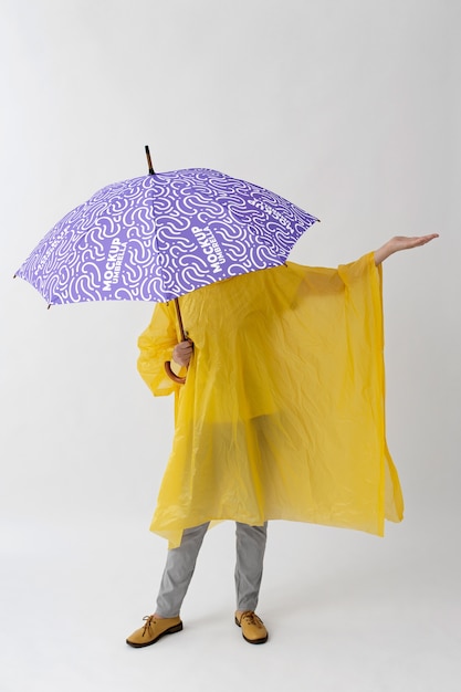 PSD conception de maquette de parapluie ouvert