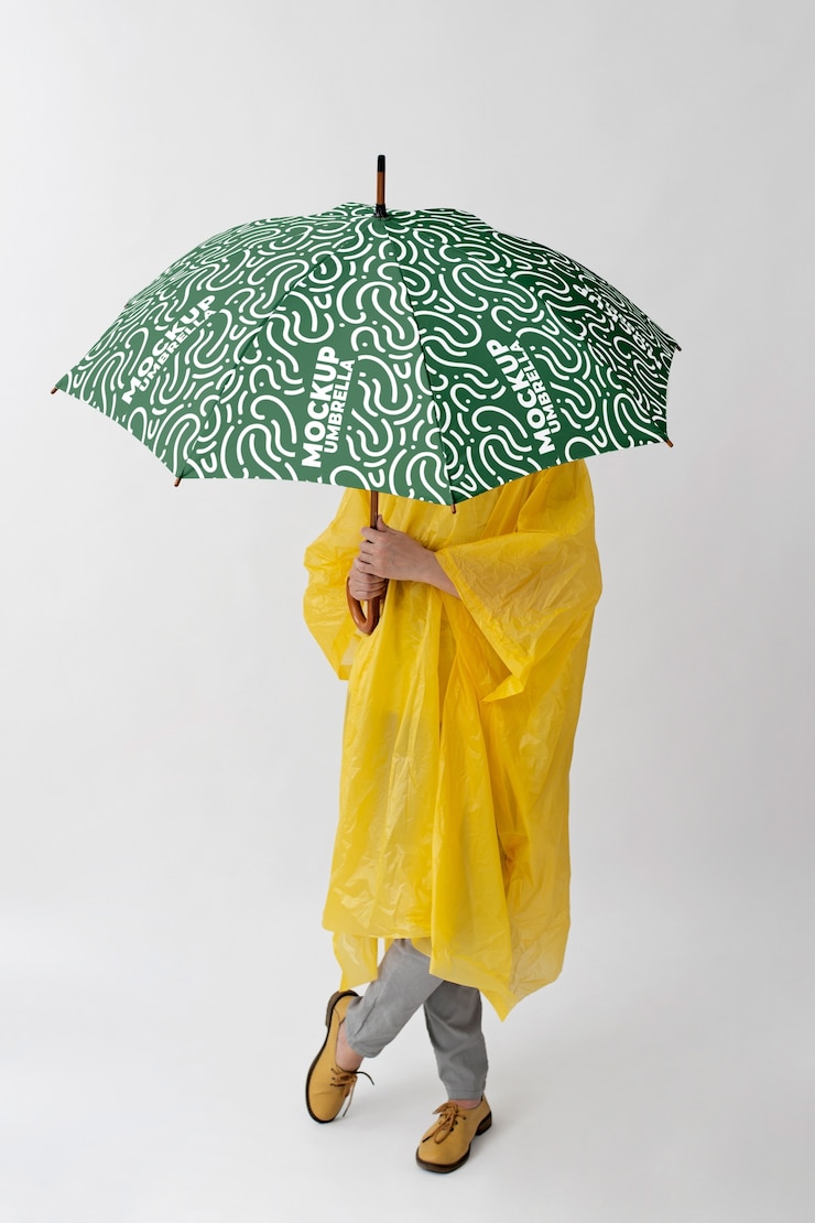 PSD conception de maquette de parapluie ouvert