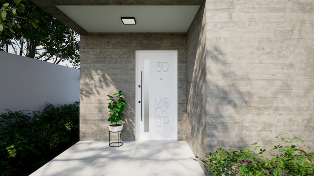 PSD conception de maquette de porte de maison en trois dimensions