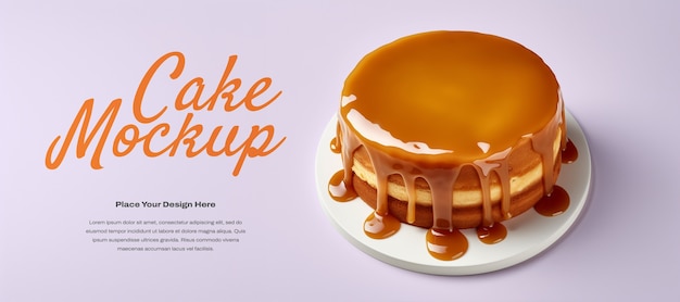 PSD conception d'une maquette de présentation de gâteau