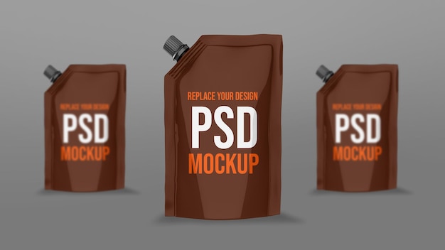 PSD conception de maquette de rendu 3d de poche